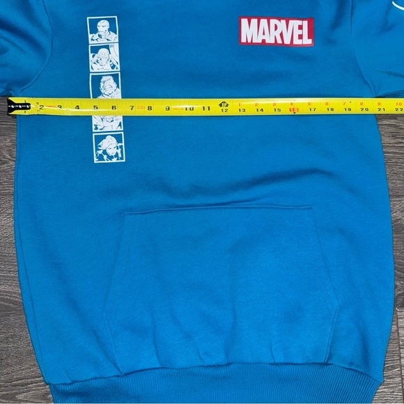 Marvel Mens Avengers Blue Hoodie Sweatshirt Graphic Small - Picture 7 of 9